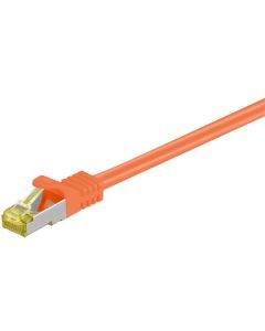 RJ45 patchkabel S/FTP (PiMF), med CAT 7 kabel, orange, 25 m