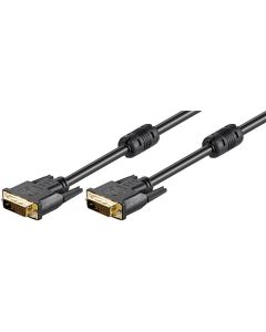 DVI-D FullHD-kabel dubbel link, svart, 2 m