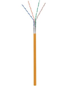 CAT 5e nätverkskabel, F/UTP, orange, 100 m kabelrulle