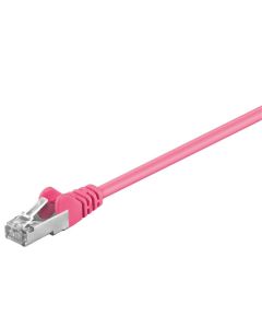 CAT 5e patchkabel, SF/UTP, magenta, 3 m