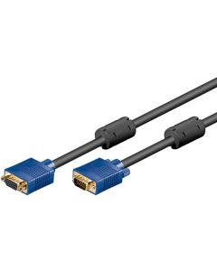 Full HD SVGA monitor förlängningssladd, blåsvart, 1,8 m,