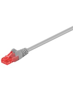 CAT 6, U/UTP patchkabel, LSZH, CU, grå, 1 m