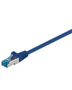 CAT 6a patchkabel S/FTP (PiMF), blå, 1 m
