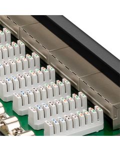 CAT 6 10-tums Patch Panel, 12 Port, svart, pappersbox med label