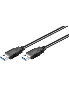 USB 3,0 SuperSpeed-kabel, svart, 3 m,