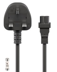 strömsladd Sladd, Storbritannien, 1.8 m, svart