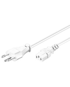 Strömsladd, Schweiz, 2 m, vit