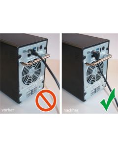 CAT 5e patchkabel 1x 90°-vinklad, F/UTP, svart, 3 m