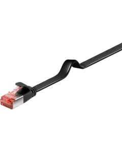 CAT 6 platt patchkabel U/FTP, svart, 3 m