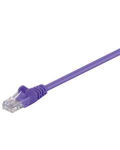 CAT 5e patchkabel, U/UTP, violett, 1 m