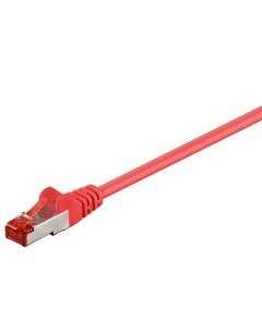CAT 6 patchkabel S/FTP (PiMF), röd, 0,5 m