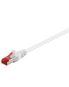 CAT 6 patchkabel S/FTP (PiMF), vit, 0,5 m