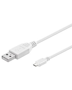 USB 2,0 Hi-Speed-kabel, vit, 0,6 m