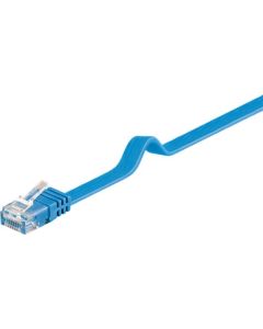 CAT 6 platt patchkabel, U/UTP, blå, 1,5 m
