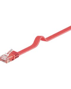 CAT 6 platt patchkabel, U/UTP, röd, 3 m
