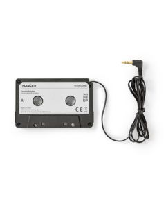 NEDIS, Kassettadapter 3.5 mm hane svart