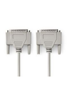 NEDIS, RS232-kabel för D-SUB 25-stifts hane D-SUB 25-stifts hane på 2,00 m, elfenben