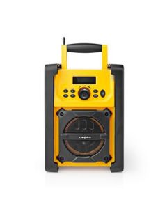 Nedis, FM-radio, Digital, 15W, Skärm: 2.2",Bluetooth®, IPX5, Gul/Svart