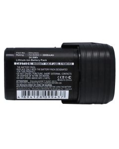 Batteri till WORX WU288, 2000 mAh (kompatibelt)