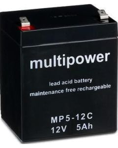 Multipower 12V - 5Ah förbruksbatteri till eldrivna fordon