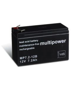 Multipower 12V - 7,2Ah (6,3 mm)