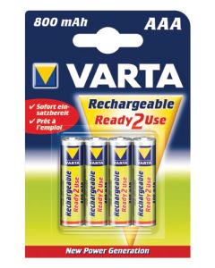 VARTA Ready2Use AAA / R03 / Micro (4 st.) 800 mAh uppladdningsbara batterier